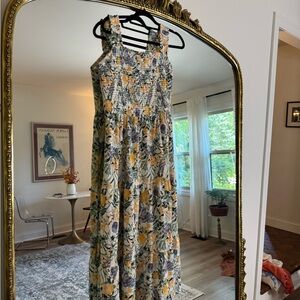 Lane Bryant Yellow and Purple Floral Maxi Dress